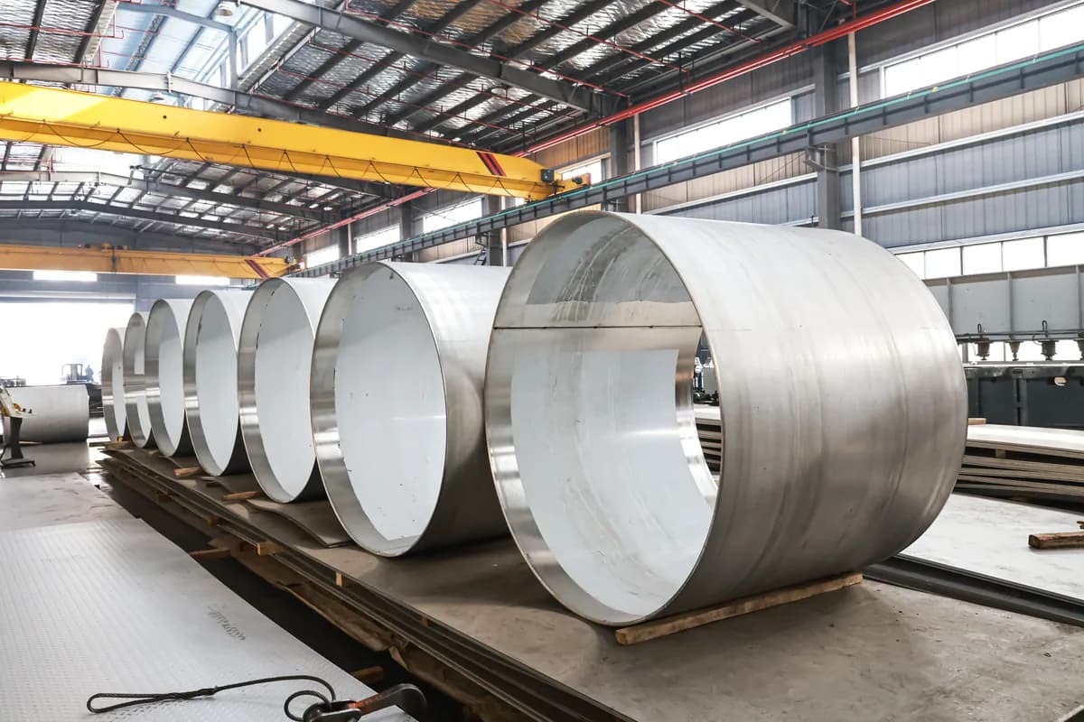 Rolled stainless steel cylinders